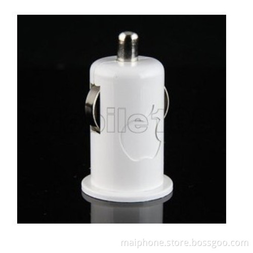 MINI USB Car Charger for iPhone iPod - White